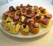 Plateful of canapes