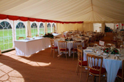 Marquee set with tables